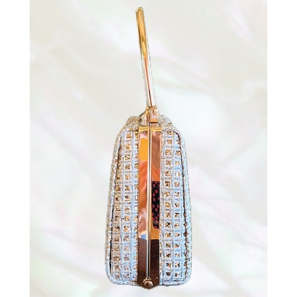 "d'margeaux New York" Women's Gold/Silver/Cream Evening Bag With Chain Strap NWT - Picture 5 of 7